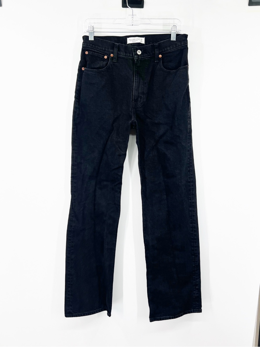 Abercrombie & Fitch The ‘90s Relaxed Jeans High Rise Black LONG
